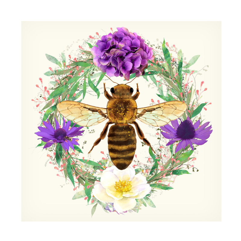 Art sur toile Tina Lavoie A Bee's World I, 14" H x 14" W