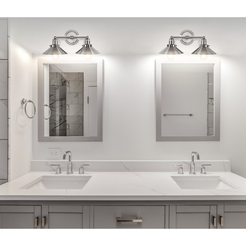 Éclairage pour meuble-lavabo en métal Bagatelle, Nickel, 2