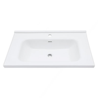 32"x20" White Rectangular Single Vanity Top(Sink Only)