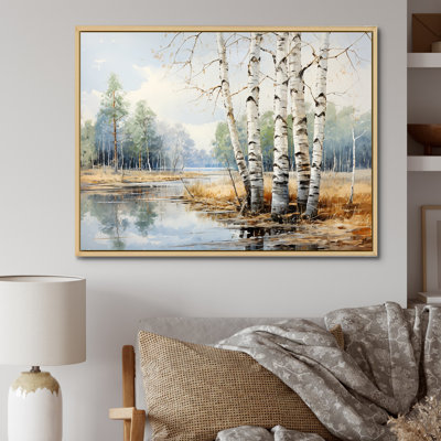 Beige And Grey Birch Wood Beauty - Tree Birch Canvas Print