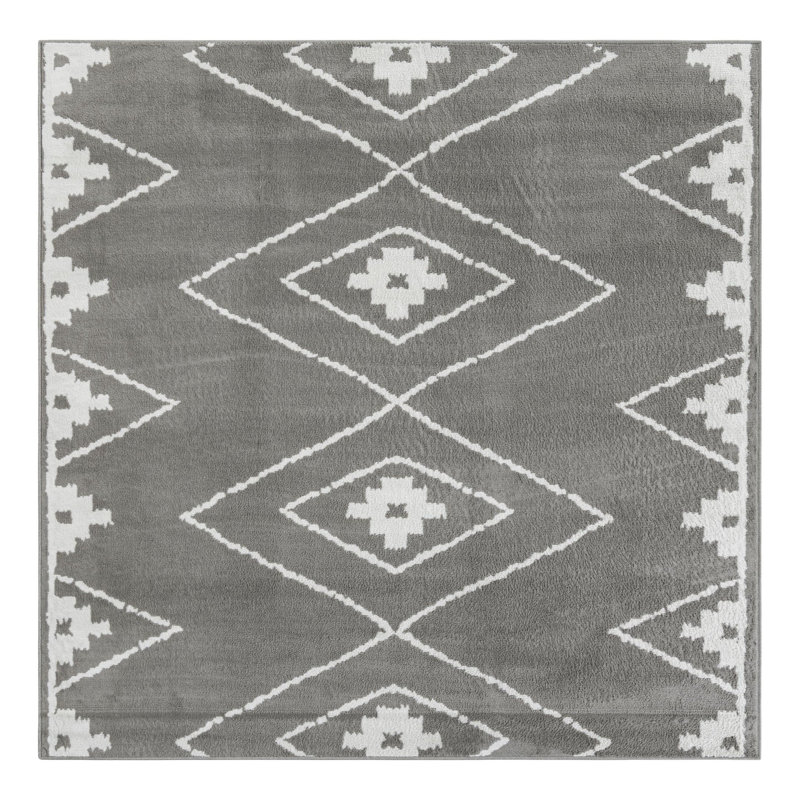 Latitude Run® Vefsna Nikolis Rug Gray, Square 7'10"