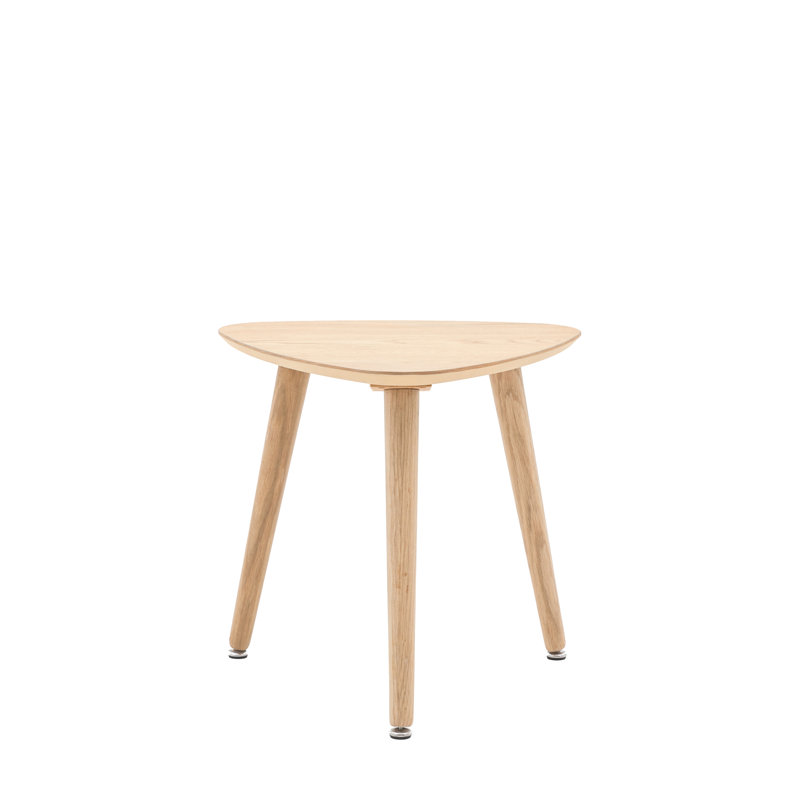 Hatfield Oak Side Table Smoked 430x430x450mm, Natural