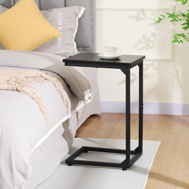 C-Shaped Side Table Set of 2, Black