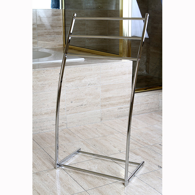 Porte-serviettes autoportant 3 barres Kingston Brass Edenscape, Chrome poli