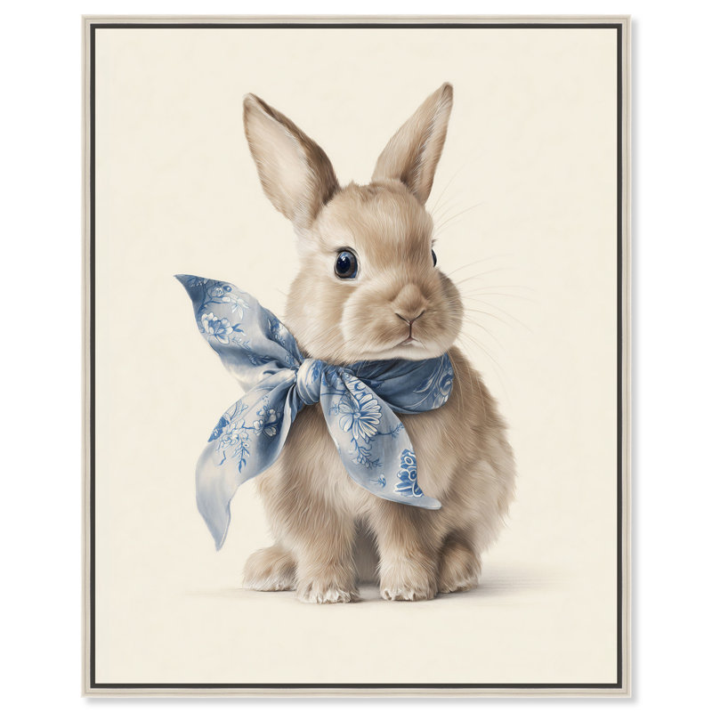 Toile Rabbit II, reproduction sur toile encadrée par Art Remedy, cadre argenté, 20 x 24, 21"H x 25"W, Silver Frame