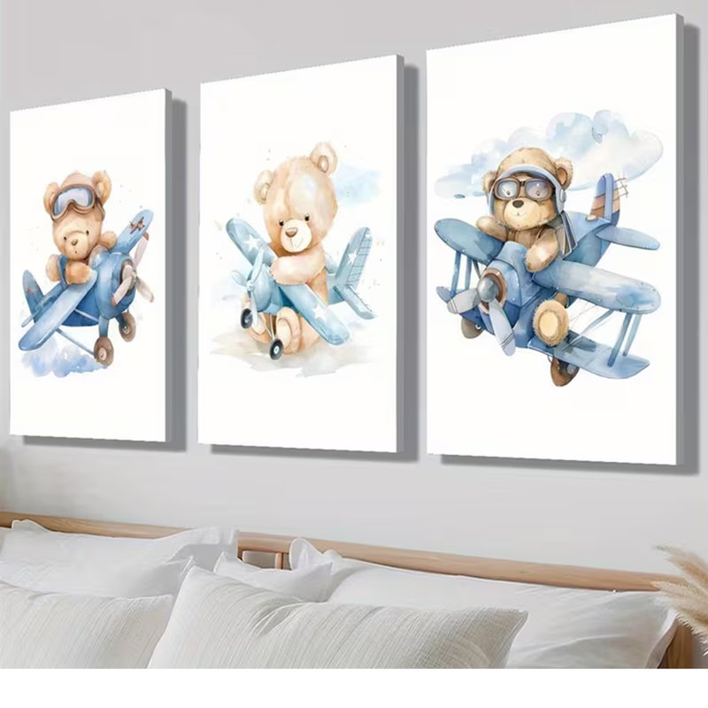 3 Piece Wrapped Canvas Wall Art, 40 cm H x 90 cm W