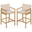 Ensemble de 2 tabourets de bar en bois Marcella