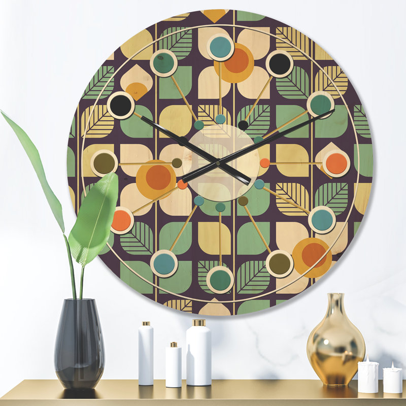 Horloge murale Botanical Design III, Moyenne