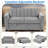 Kynzee 2-in-1 Convertible Sofa Bed with Adjustable Positions and and Black Plastic Feet-1941011554