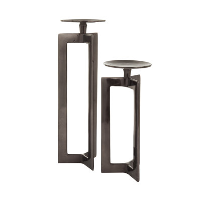 Ensemble de porte-bougie en aluminium