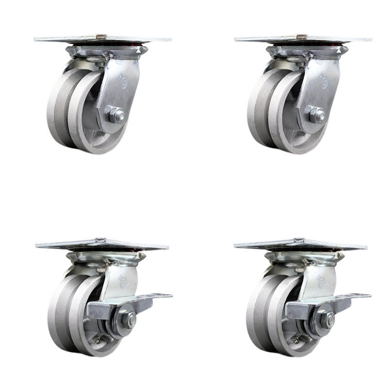 4 Piece Semi Steel Caster Set