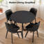 Table de salle à manger moderne 36 po avec base stable à pieds croisés-202363822