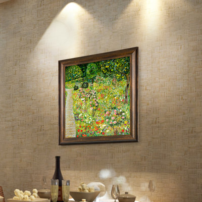 " Fruit Garden With Roses " by Gustav Klimt Painting Print