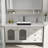 19"x12" Semi Recessed Vessel Ceramic Bathroom Sink Rectangular Drop-in Vanity Porcelain Sink White  Modern Art Basin