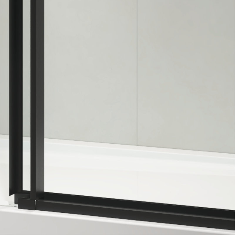 60" W X 76" H Sliding Frameless Shower Door With Clear Glass