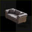 Canapés, canapé Chesterfield Tech 63,5 po en tissu contemporain capitonné, accoudoirs cloutés | Gris | Tissu-1473520098