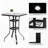 Square Glass Outdoor Bar Table