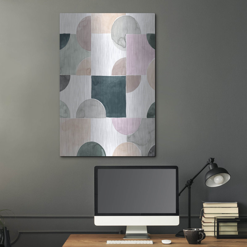 «Mute Mystery I» par Grace Popp, verre d'art mural en métal, H 36 po x l 24 po