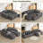 137.5" Modular Corduroy U Shaped Sofa-605434445