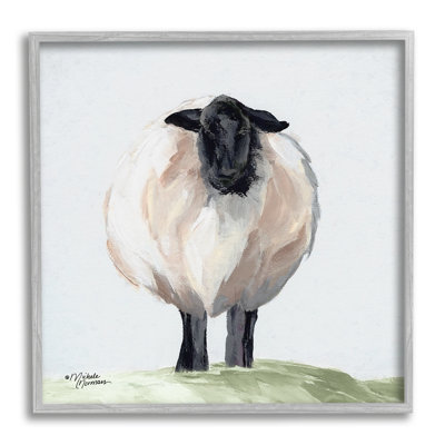 " Farmhouse Fuzzy Sheep Portrait " by Michelle Norman