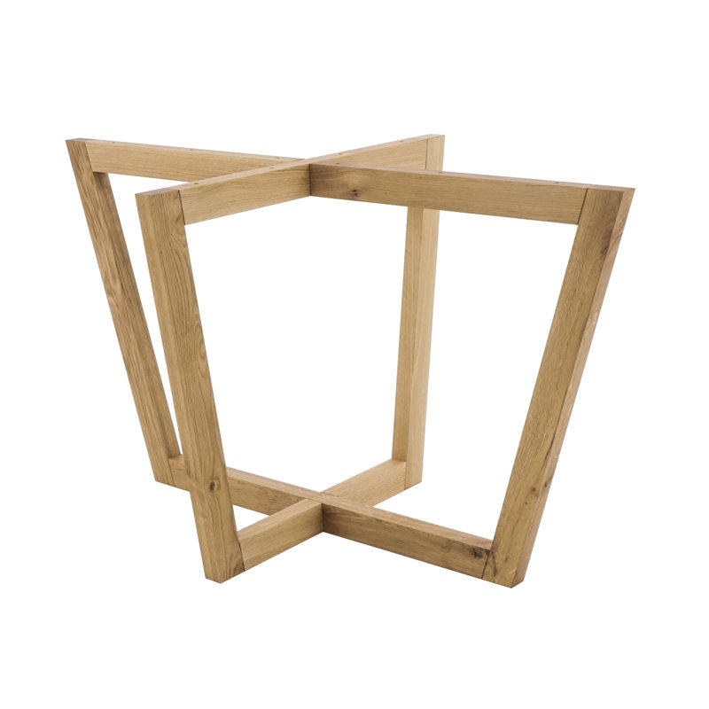 Solid Wood Table Leg, Natural Oil, 71cm H x 80cm W x 150cm D