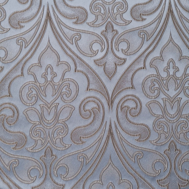Tissu en polyester naturel Quincy, Ardoise
