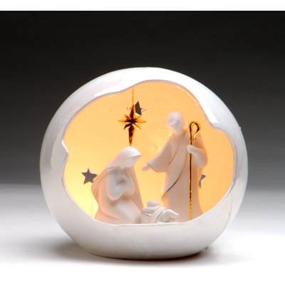 Medium Globe Holy Family Night Light