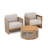 Ciclali Outdoor 3 Piece Seating Group With Cushions