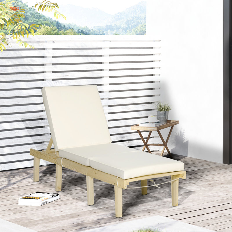 Fauteuil de bronzage confortable avec 4 chaises et coussin pour se détendre