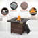 4-Person Rocking Sofa Chairs Seating Group with Fire Pit Table