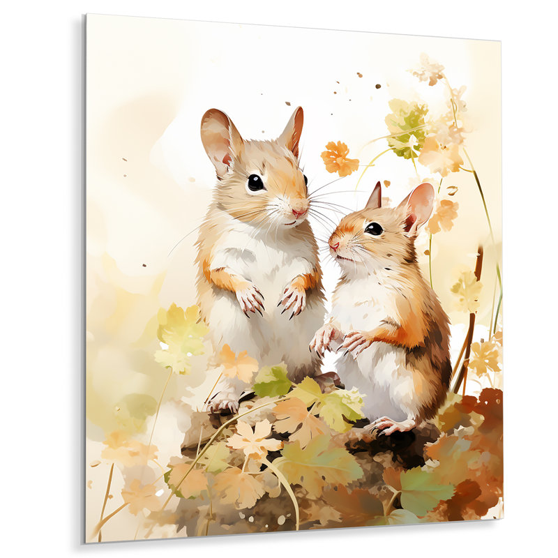 «Cute Squirrel Playtime - Squirrel Animal», art mural en métal, H 20 po x l 12 po x P 1 po