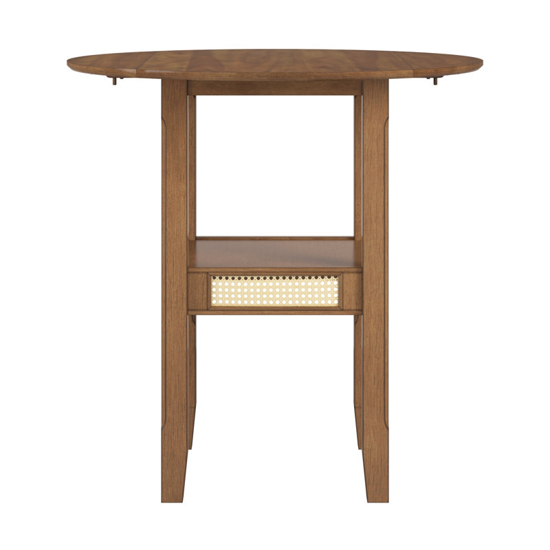 Pulukan Counter Height Drop Leaf Dining Table, Oak, Counter Height (36" Height)