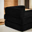 Canapé d'angle modulaire 2 places en velours côtelé noir, modèle infonuagique sans ossature apparente, pour salon. Multifonctionnel, confortable et prêt à l'emploi, sans montage. Parfait pour un appartement et une chambre d'amis.