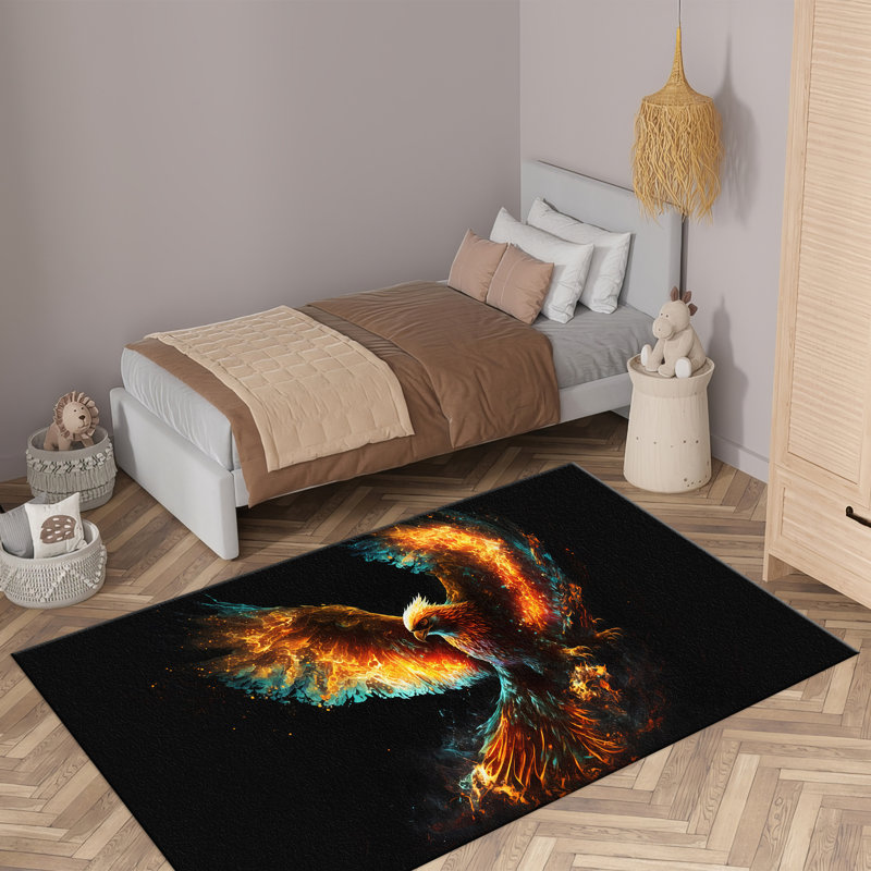 Floral Elegance Printed Rug with Subtle Pastel Tones Ideal for Adding a Touch of Sophistication to Any Living Room or Bedroom
