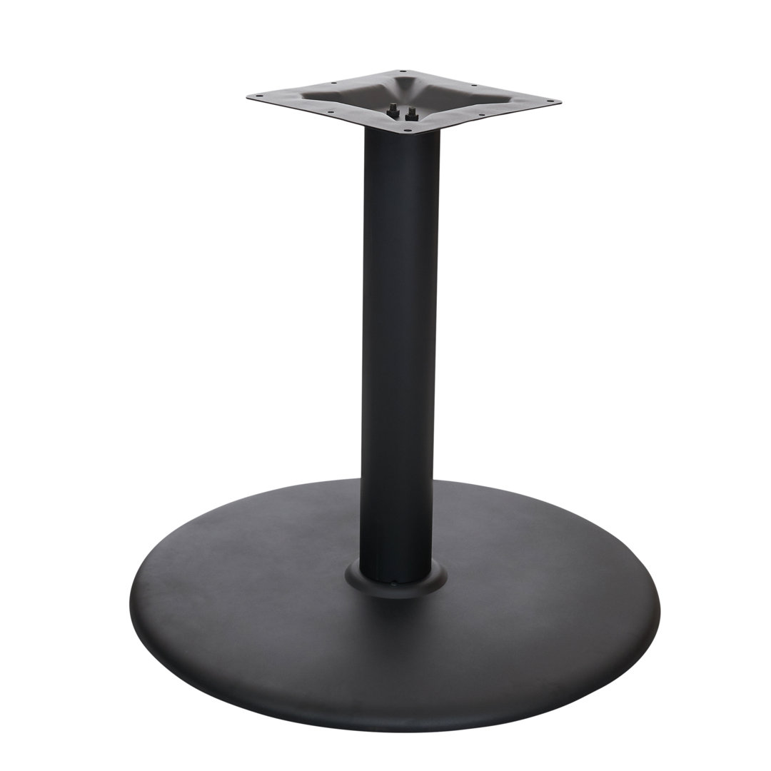 STB Black 30" Round Indoor Dining Height Table Base 4" Column Bolt-On Plate BFM Seating