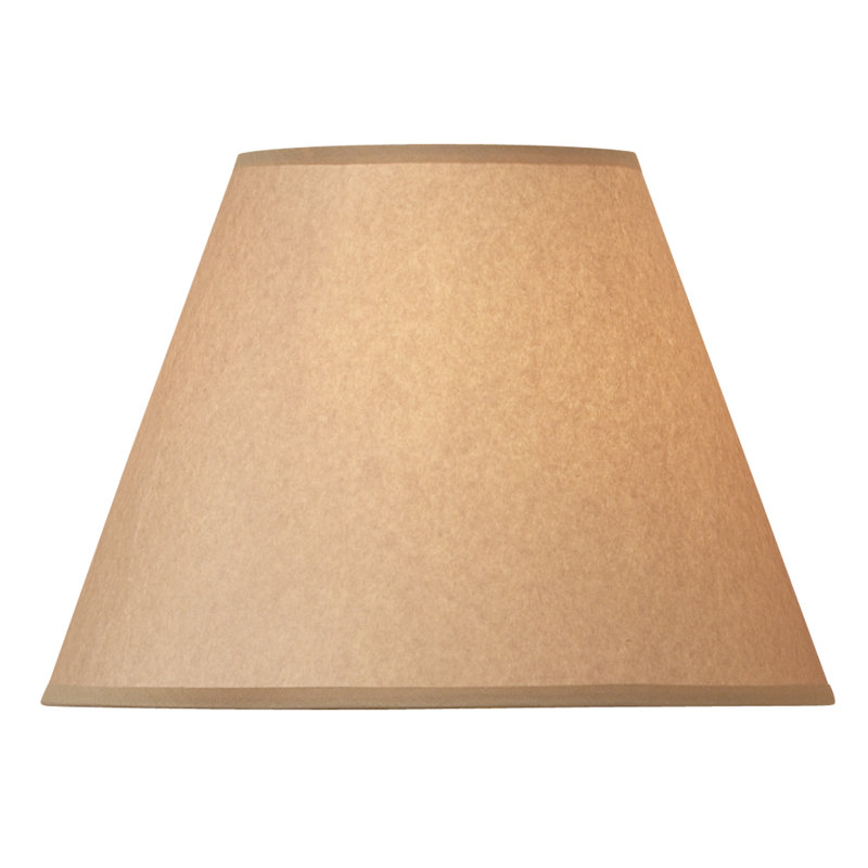 Abat-jour empire en papier beige foncé H 8 po x l 12 po