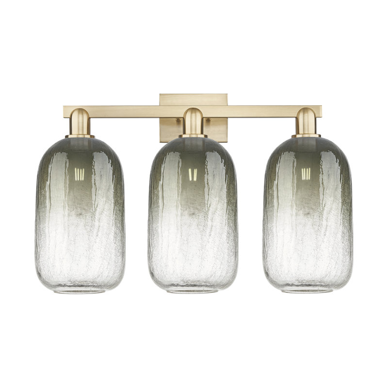 Brookhaven Cloche 3 - Light Vanity Light, Blue/Antique Brass