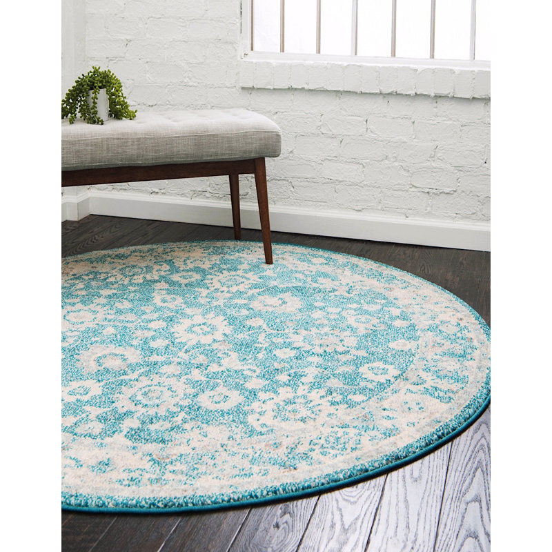 Kalf Abstract Indoor Rug, Round 3'3"