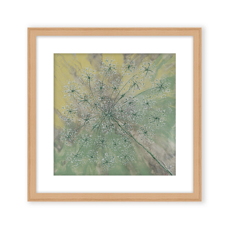 Nature Inspired "Pastel Breeze" Canvas Wall Art By , 20" H x 20" W, Framed Matted Print, Black