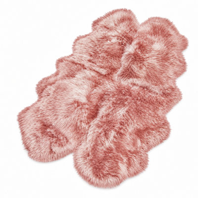 Tapis rose en peau de mouton Chatterton