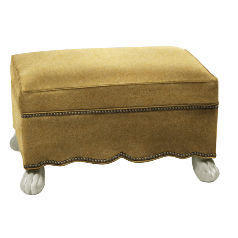 Ottoman, Performance Twill Natural, Brushy Bayou