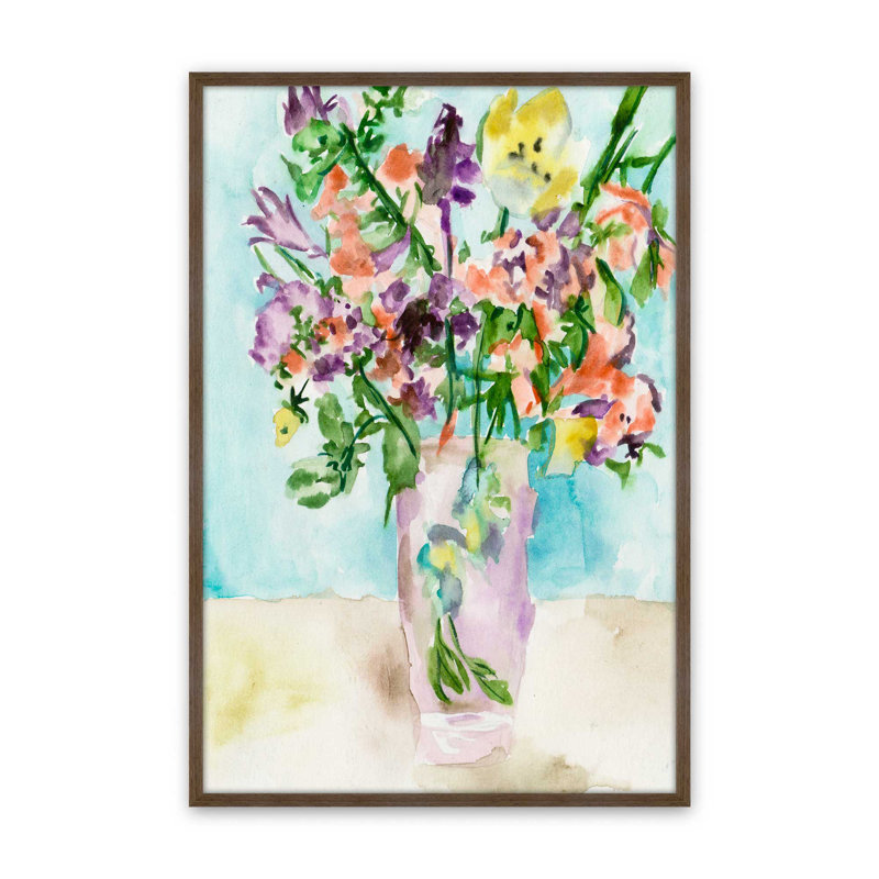 «Petals Unraveled II» par Melissa Wang, reproduction d'art, Brun, Encadrement ouvert sans papier mat, H 16 po x l 12 po