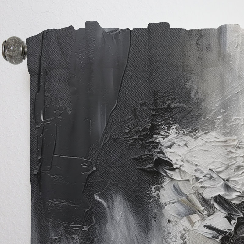 Kamena - Rideau en velours abstrait - 1 panneau, L 52 po x L 63 po