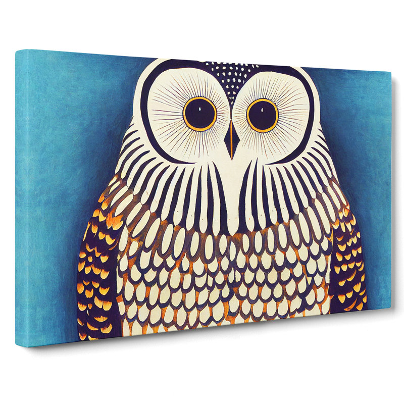 Edgy Owl - Wrapped Canvas, 40cm H x 60cm W x 3cm D