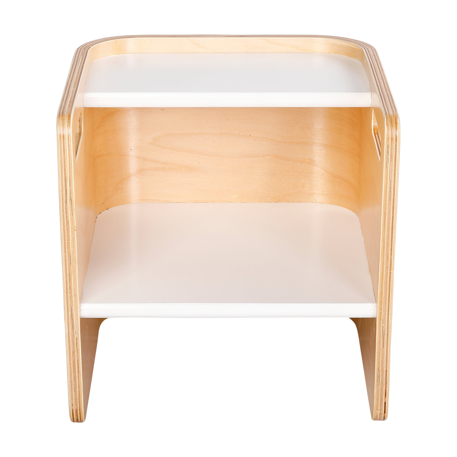 ECR4Kids Bentwood Multipurpose Cube Chair, Kids Furniture, White