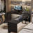Black Rectangular Solid Wood desk-533863601-533863603