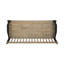 Banc d'extérieur en bois avec tablette, gris et noir pour un look élégant de rangement classique noir, fabriqué