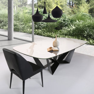 Metal Base Dining Table