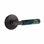 Ensemble de levier de passage Emtek Select, rosette Watford, tige en T, poignée en marbre vert, l 5,875 po x L 5,875 po