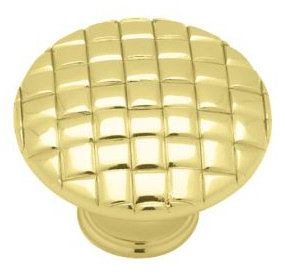 (5 Pack) 1-3/16 inch Contempo Basket Weave Knob Low Sheen
